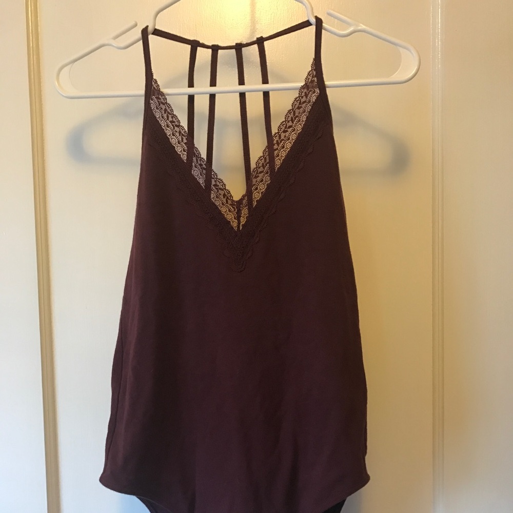 Maroon Abercrombie body suit